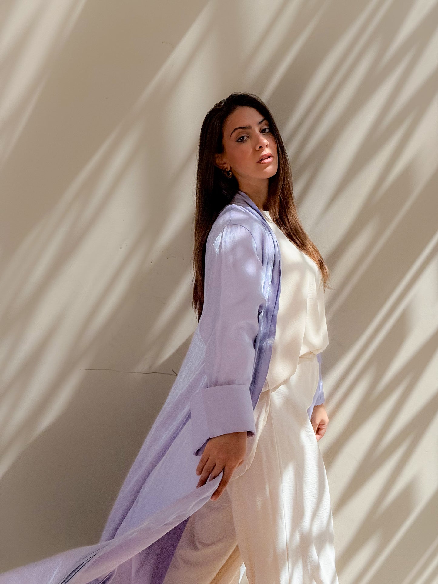 Pleated cardigan lilac x lilac