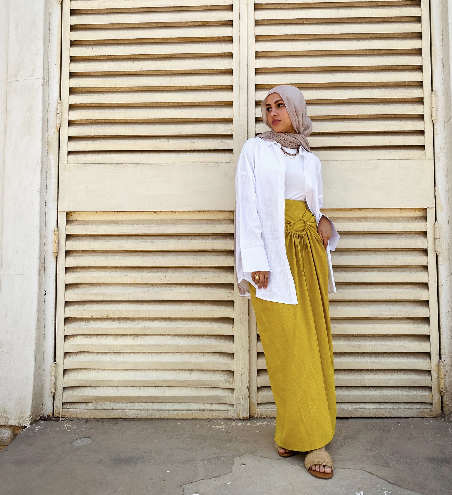 Sunwrap Linen Skirt - Mustard