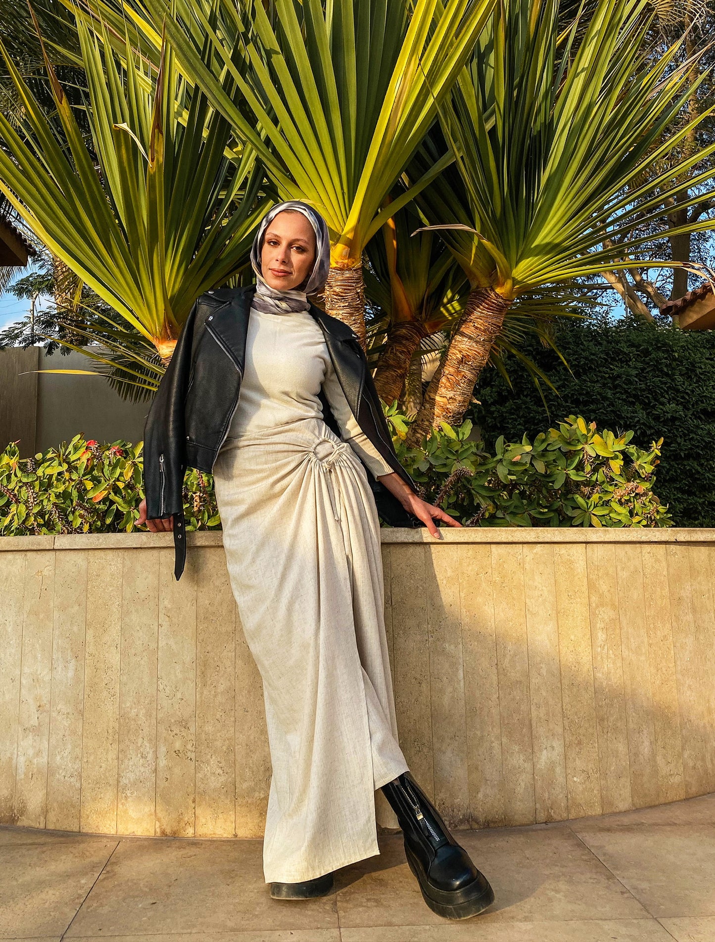 Sunwrap Linen Skirt - Beige