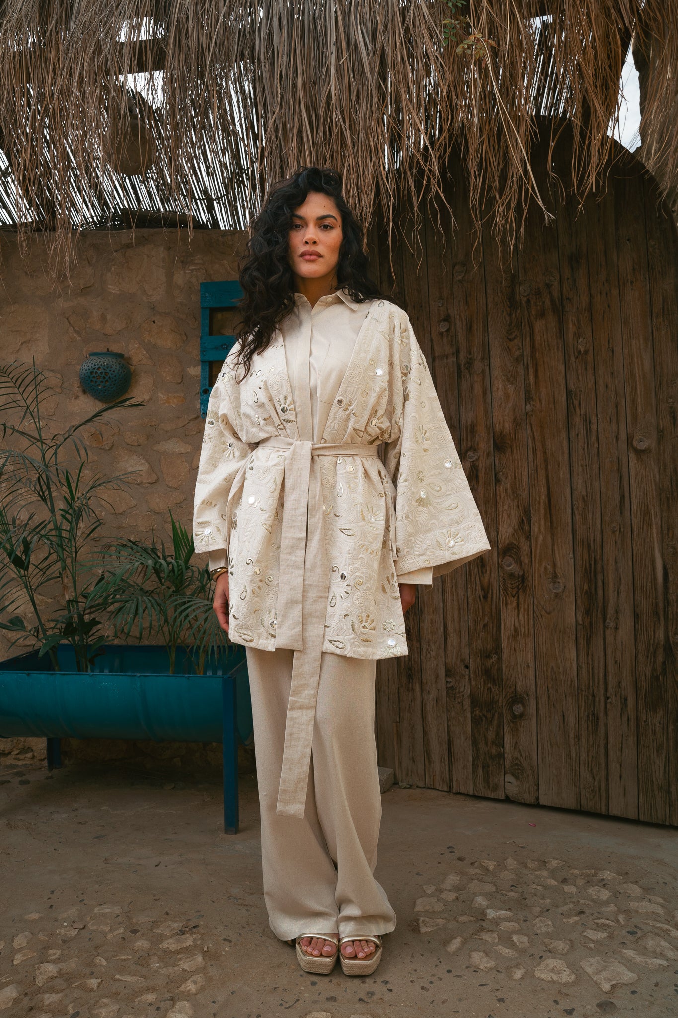 Mirror kimono in gold