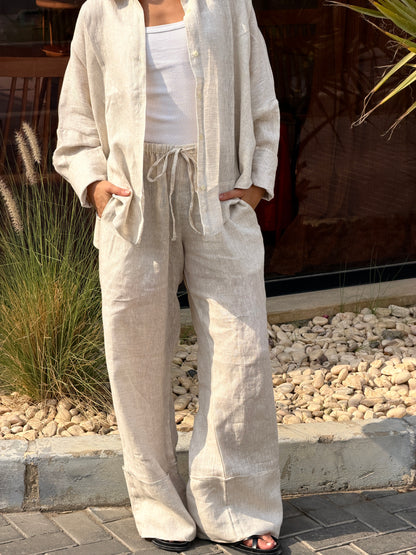 Pure linen pants