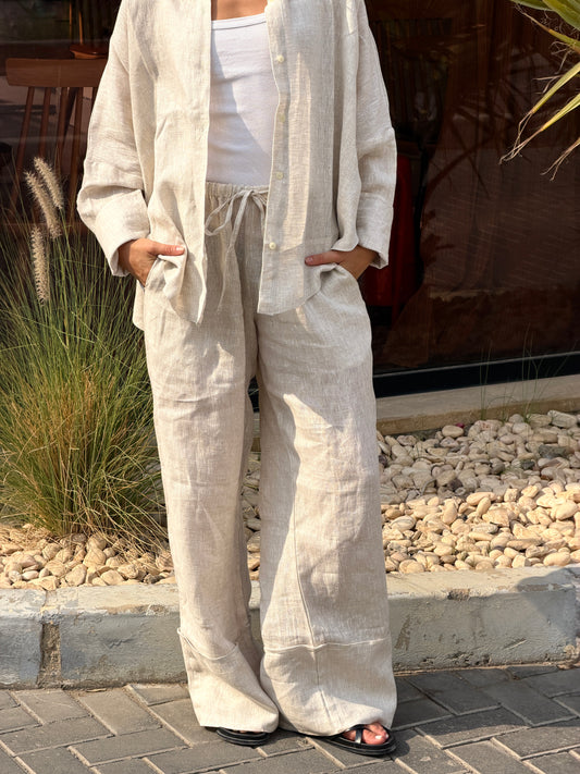 Pure linen pants