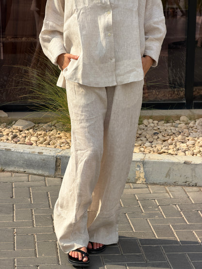 Pure linen pants