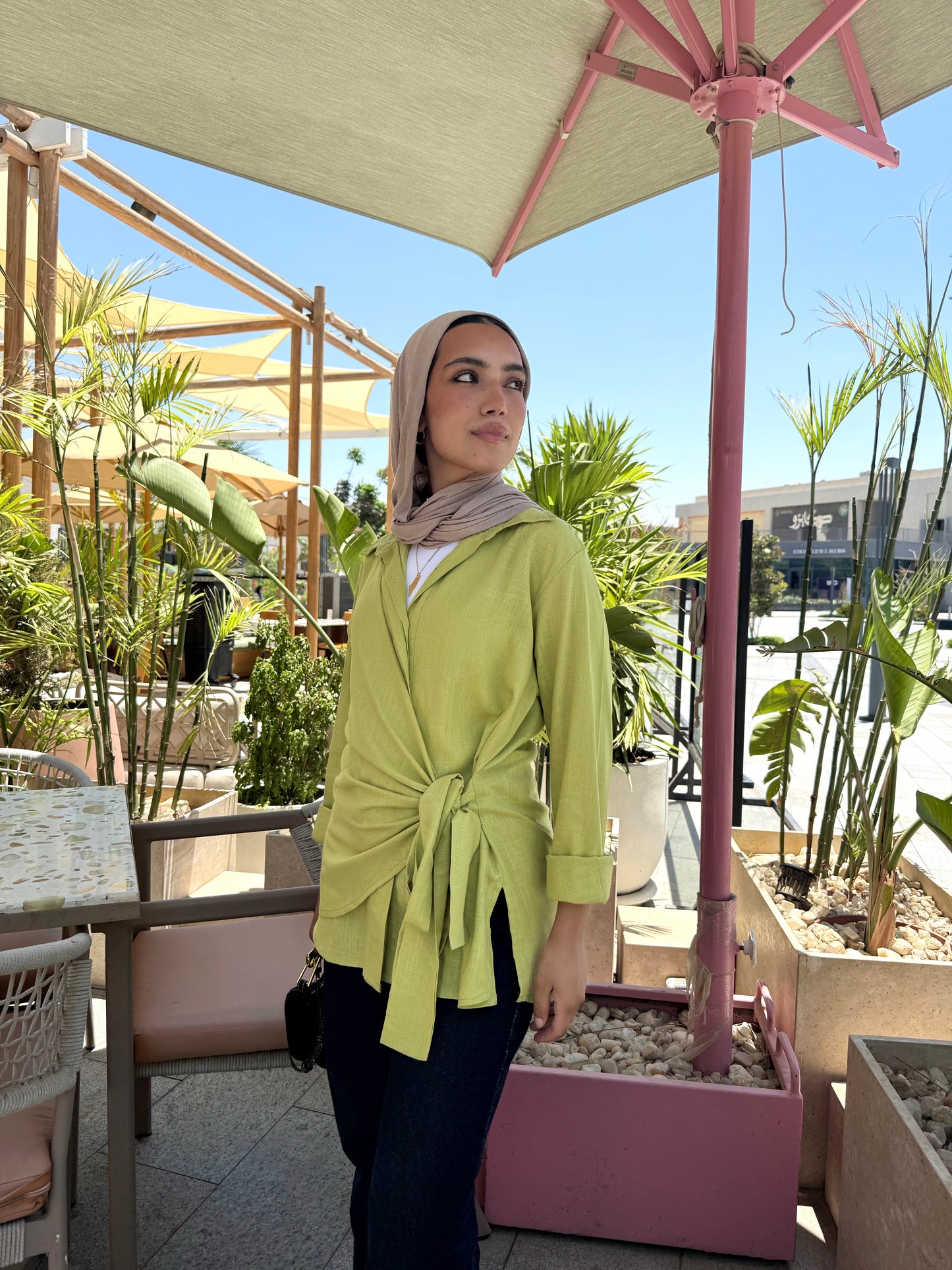 Kewii side tie linen shirt