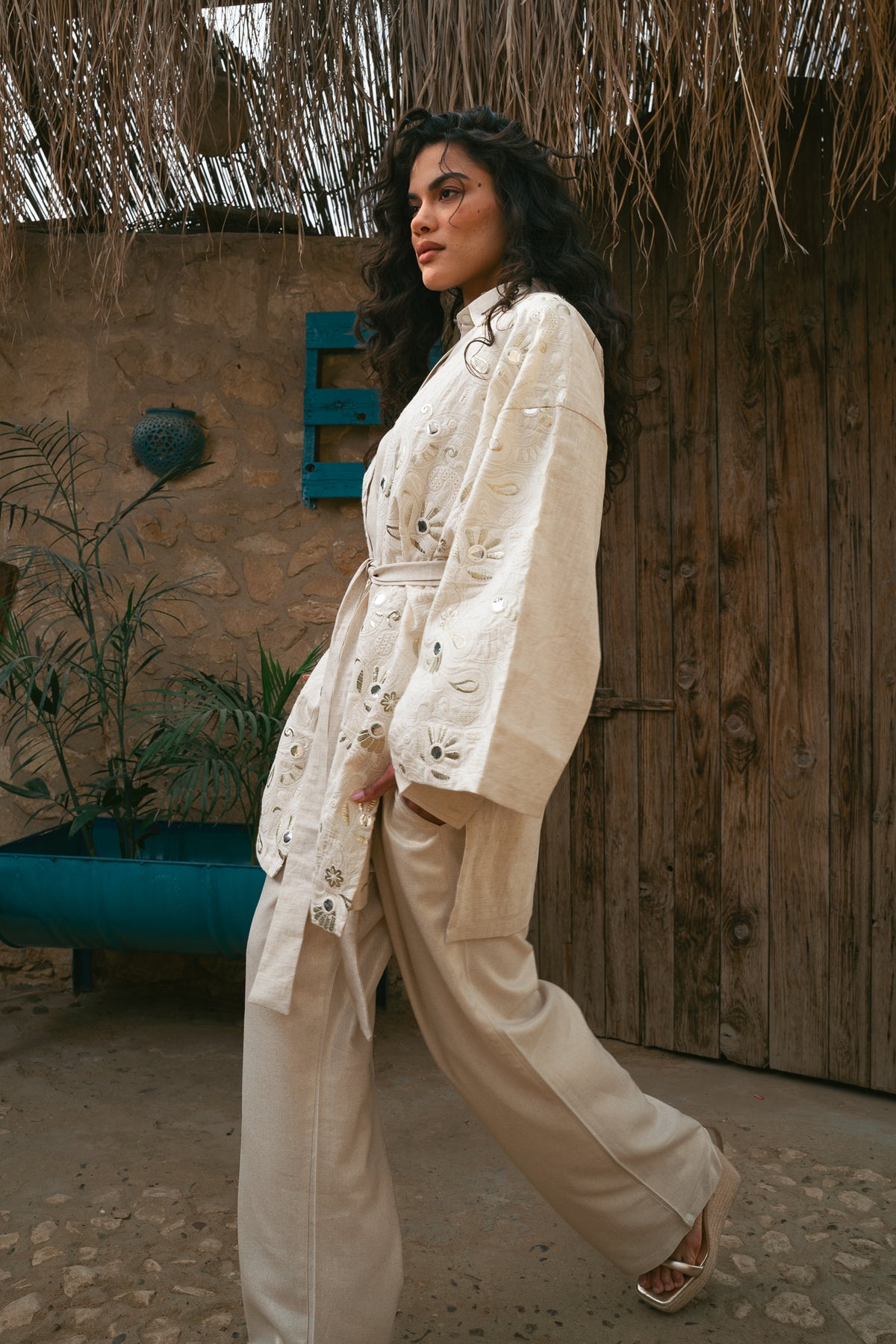 Mirror kimono in gold