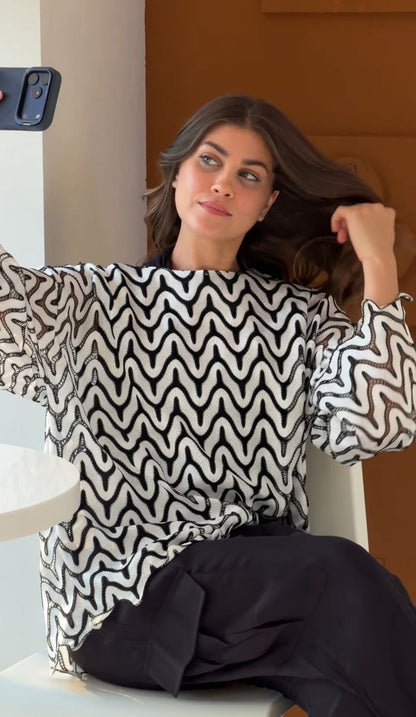 Zigzag trico shirt