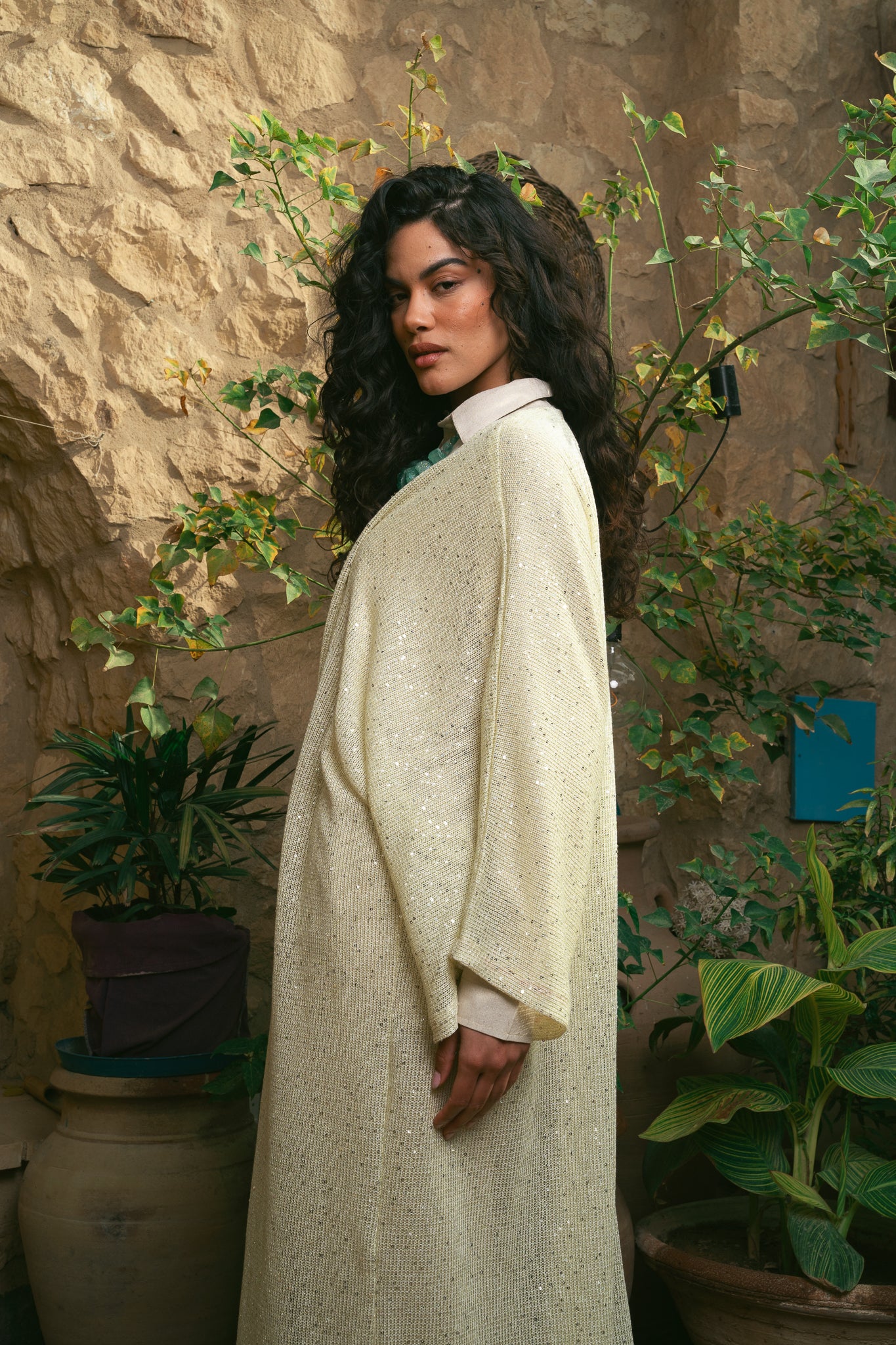 Sequence butter yellow cardigan