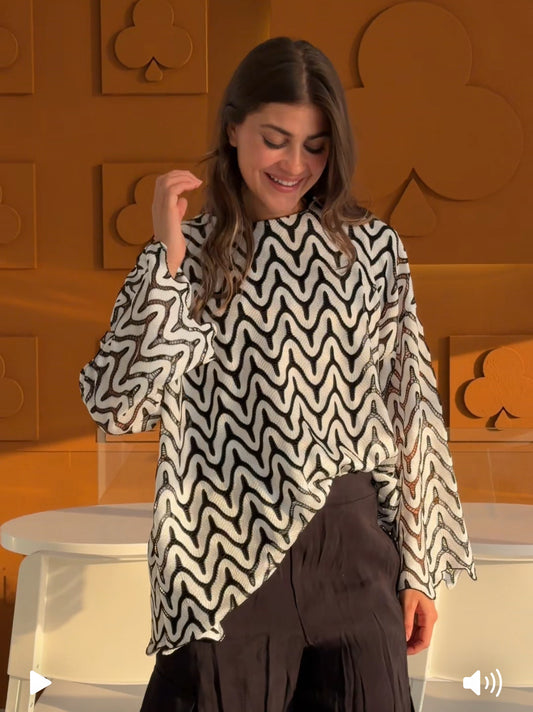 Zigzag trico shirt