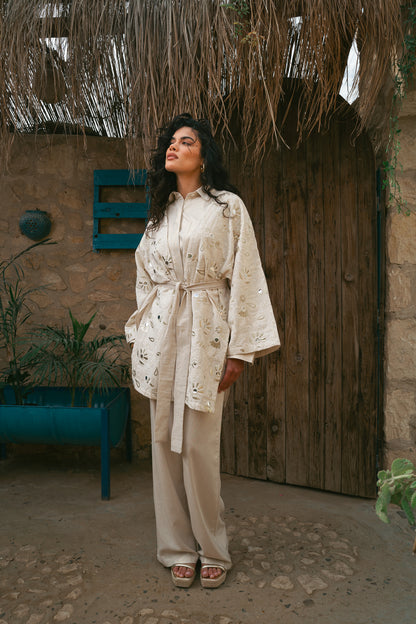 Mirror kimono in gold