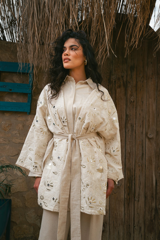 Mirror kimono in gold
