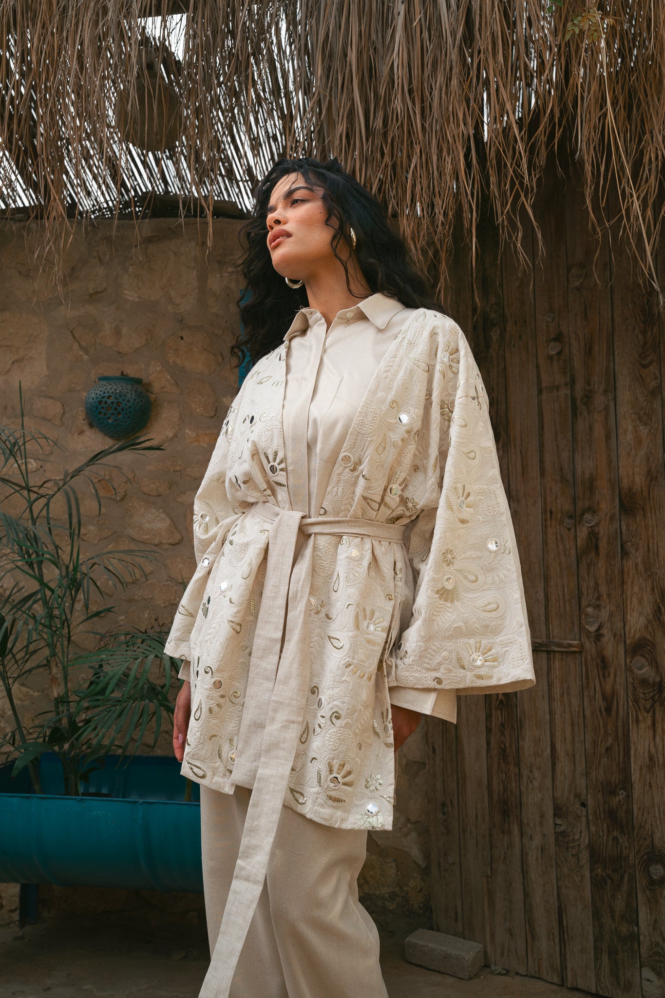 Mirror kimono in gold