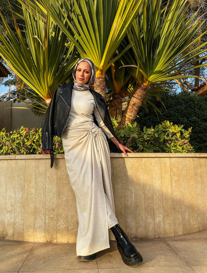 Sunwrap Linen Skirt - Beige
