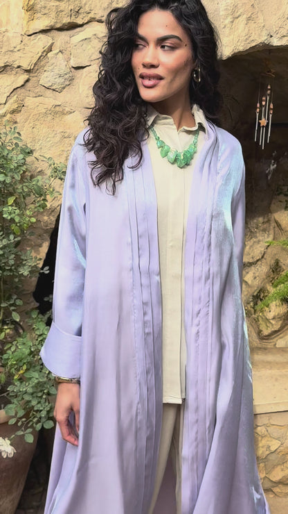 Grace Cardigan in Mint x lilac